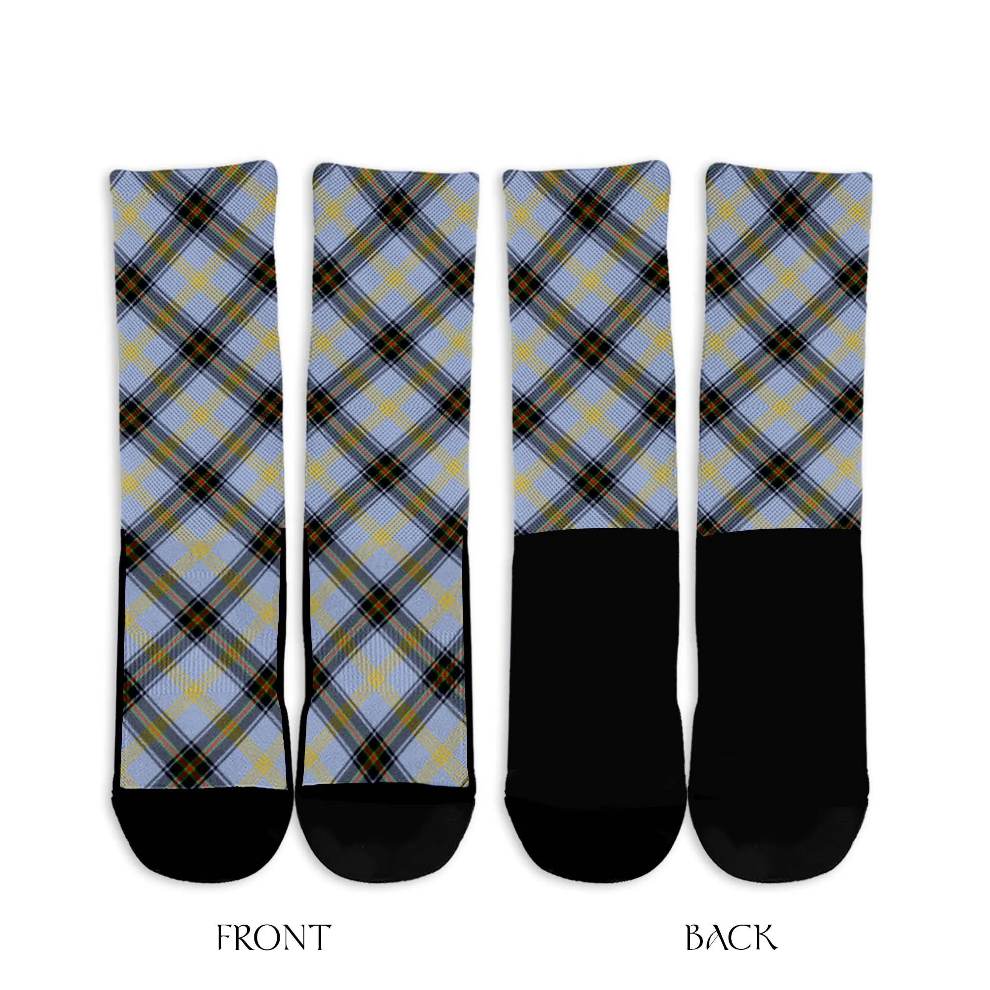 Bell Tartan Crew Socks Cross Tartan Style