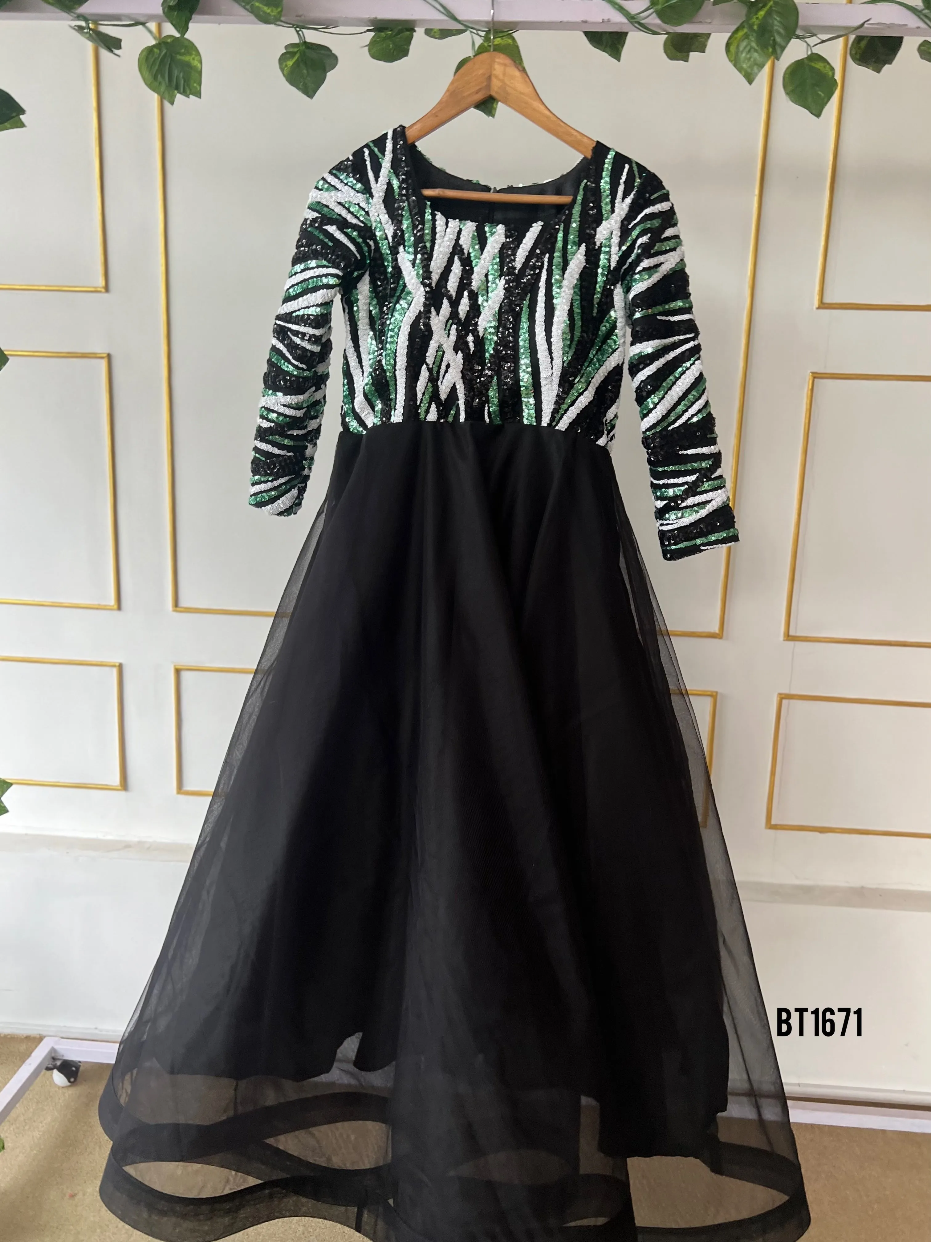 BT1671 Enchanted Ebony Jungle Gown Set - Mommy & Me Elegance
