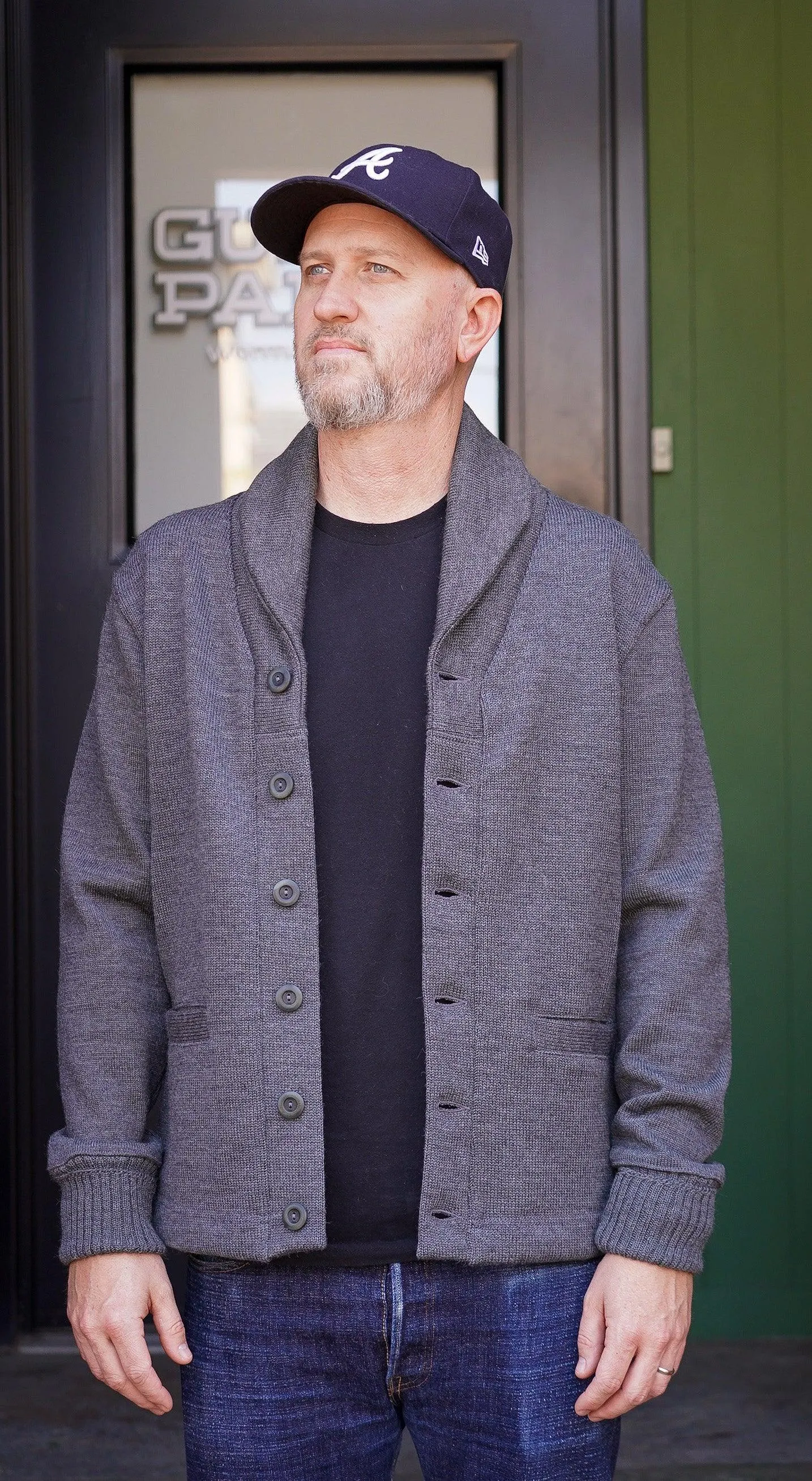 Dehen 1920 Shawl Sweater Coat - Charcoal