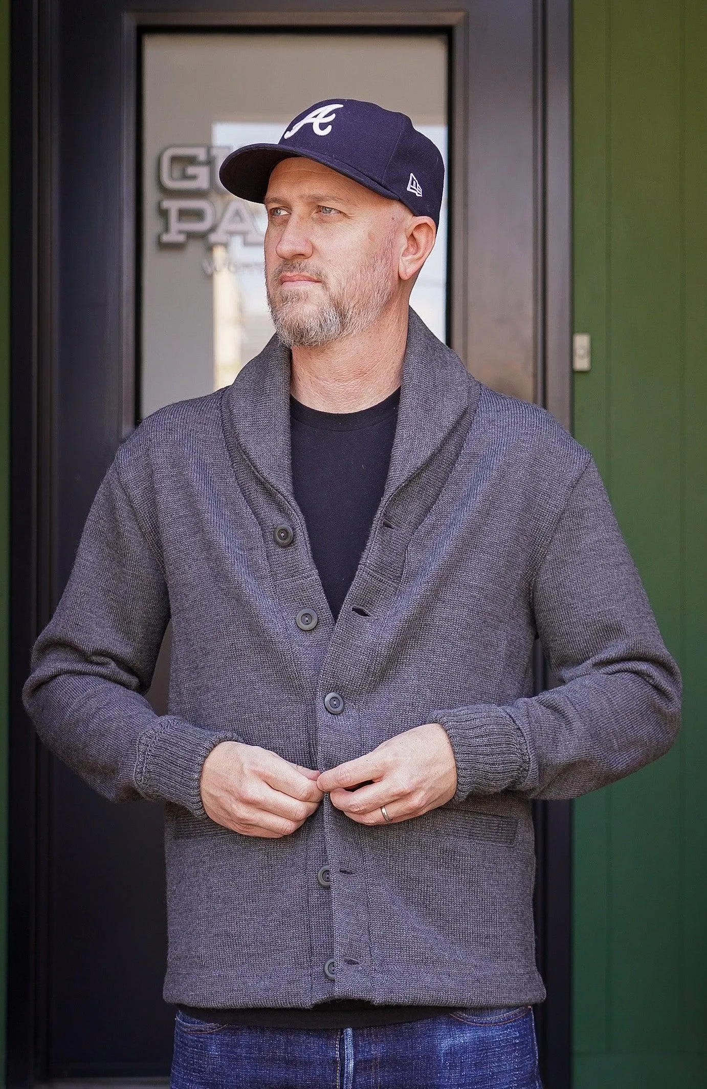 Dehen 1920 Shawl Sweater Coat - Charcoal