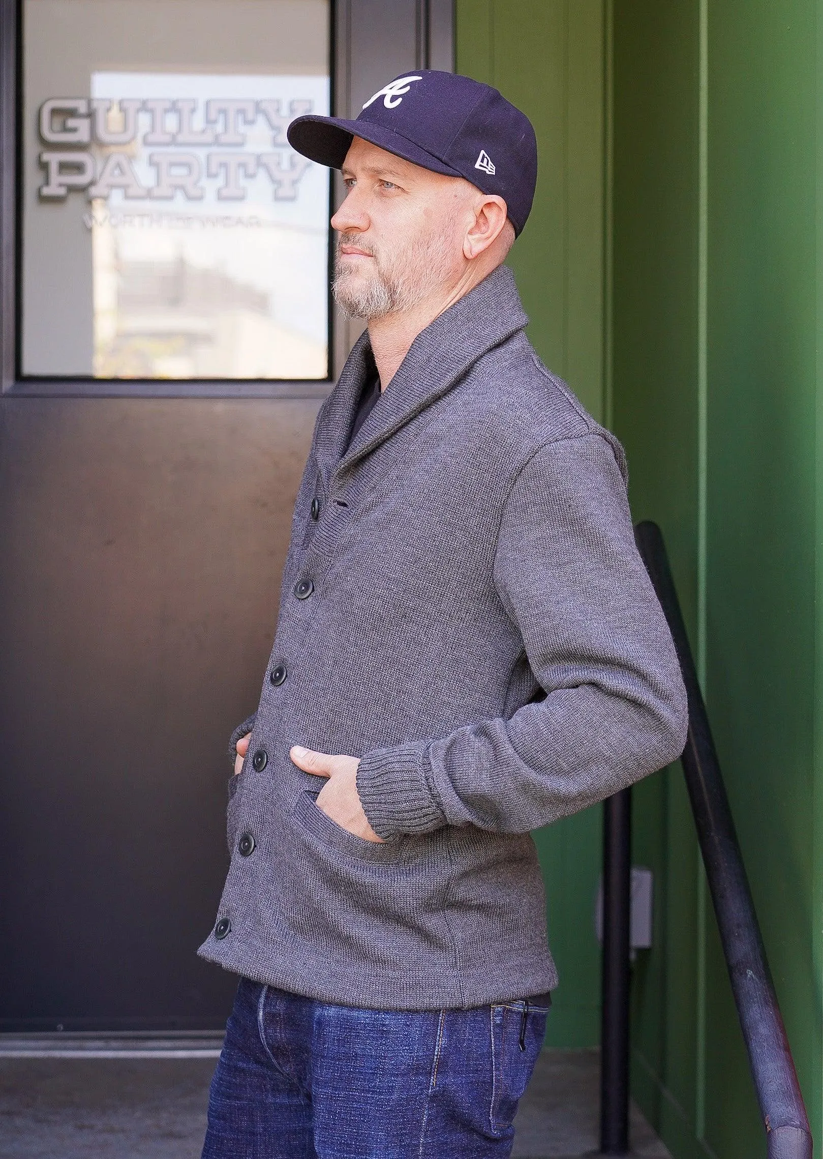 Dehen 1920 Shawl Sweater Coat - Charcoal