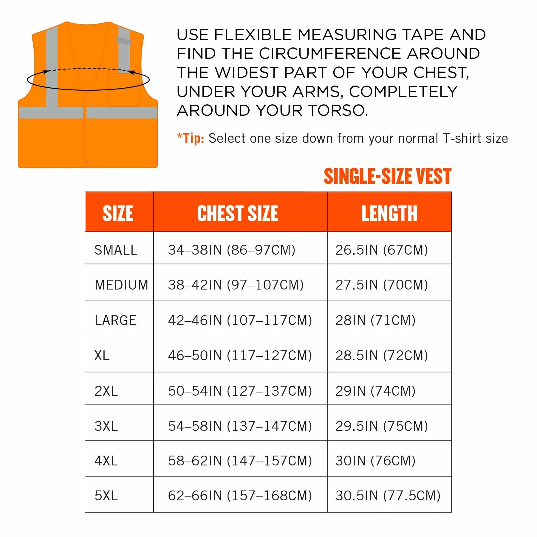 Ergodyne 24536 8210HL-S 2XL Orange Class 2 Economy Mesh Vest - Single Size