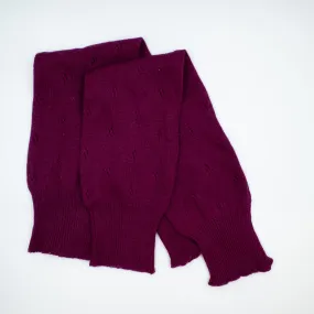Garnet Red Cashmere Leg Warmers