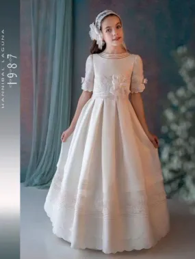 Hannibal Laguna Classic Heirloom Silk Spanish Communion Gown J303