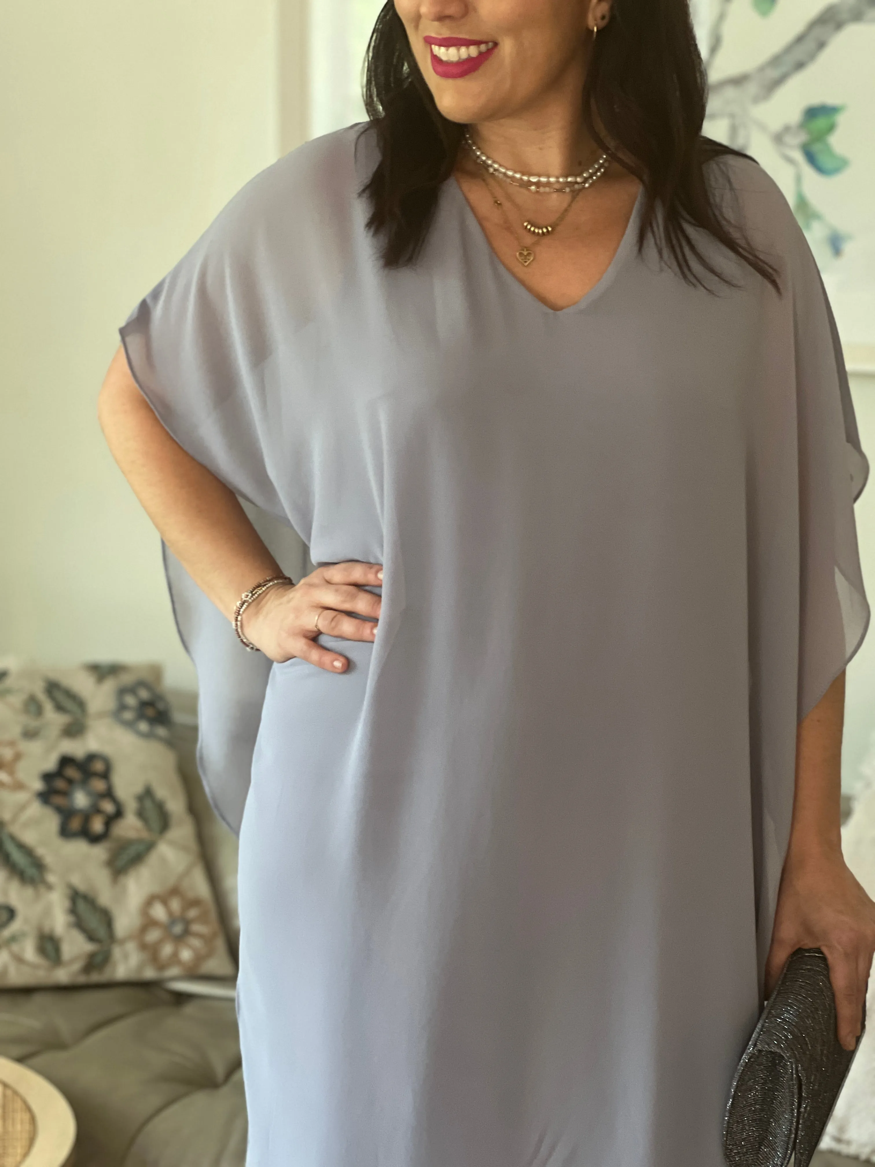 Helena Silver Evening Dress