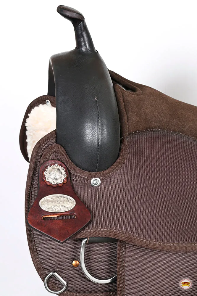 Hilason Flex Tree Western Horse Trail Pleasure American Leather Saddle Brown