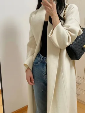 Hnewly Autumn and Winter Women's Casual Solid Color Long Loose Coat
