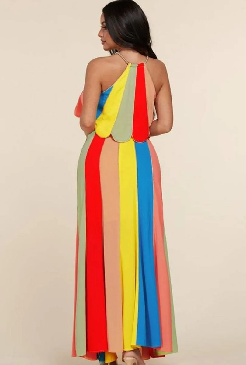 Jude Color Block Skirt Set