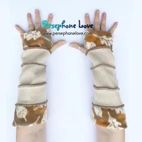 Katwise inspired needle-felted 100% cashmere upcycled sweater arm warmers -1705