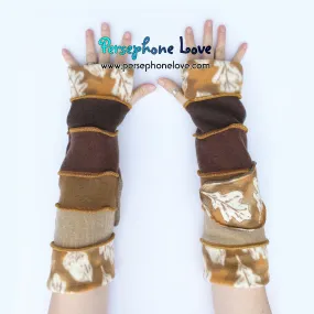 Katwise inspired needle-felted 100% cashmere upcycled sweater arm warmers -1723