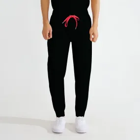 <b>PRE ORDER</b> | Men's Contrast Draw String Jogger with Rib - Black/Red