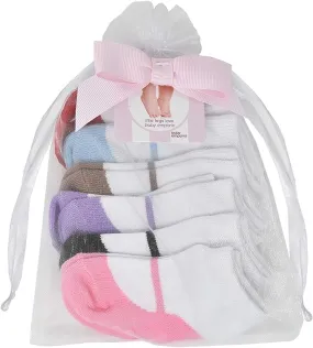 MARY JANE CLASSICS shoe-design socks. With anti-slip soles. 6 pairs. 0-12 months