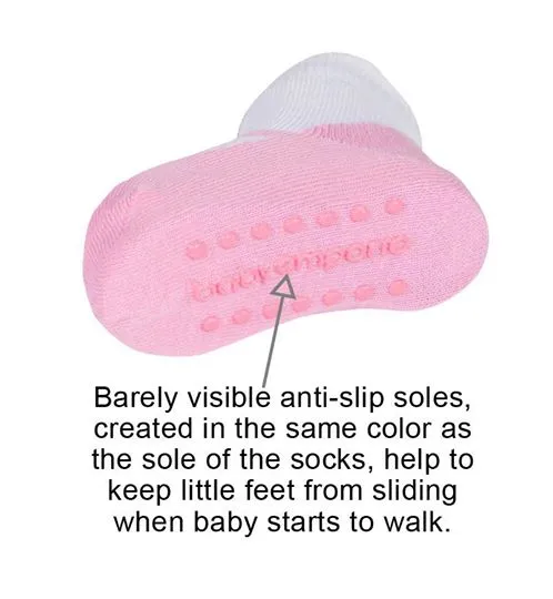MARY JANE CLASSICS shoe-design socks. With anti-slip soles. 6 pairs. 0-12 months