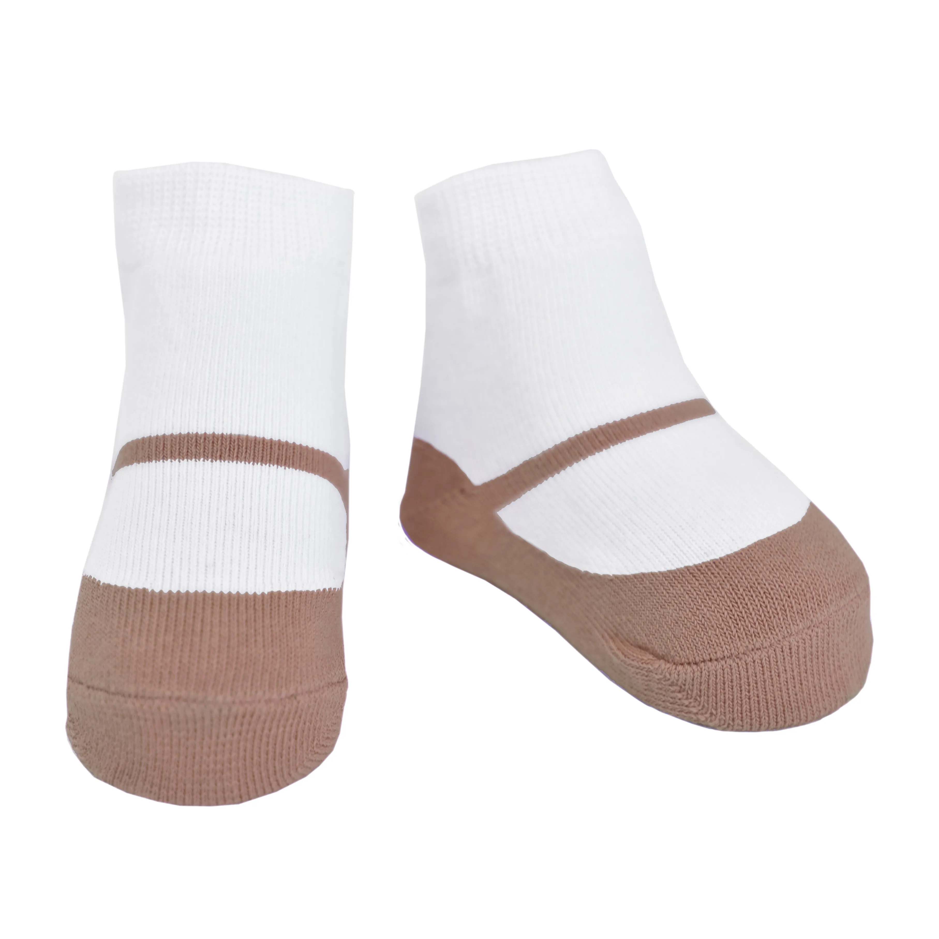 MARY JANE CLASSICS shoe-design socks. With anti-slip soles. 6 pairs. 0-12 months