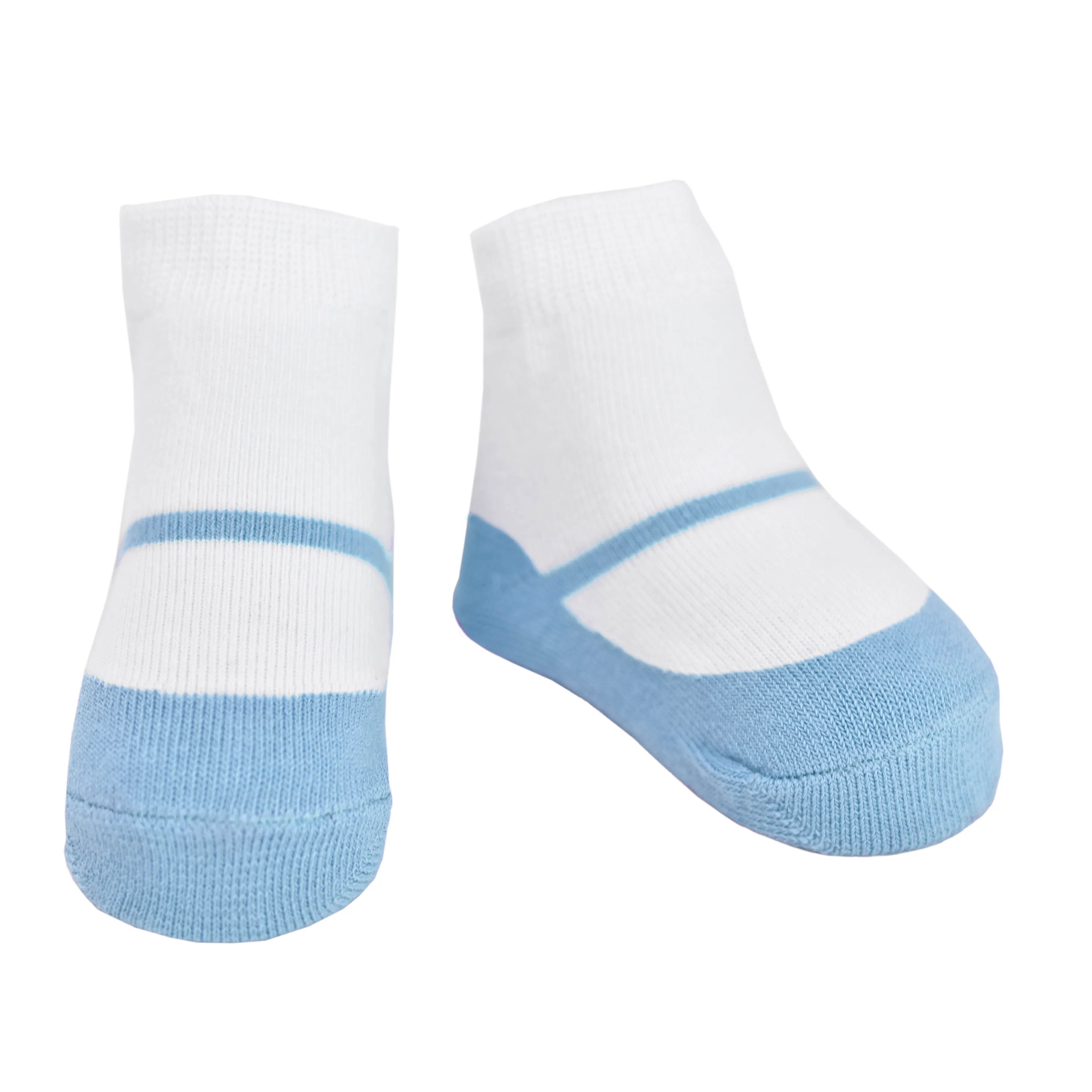 MARY JANE CLASSICS shoe-design socks. With anti-slip soles. 6 pairs. 0-12 months