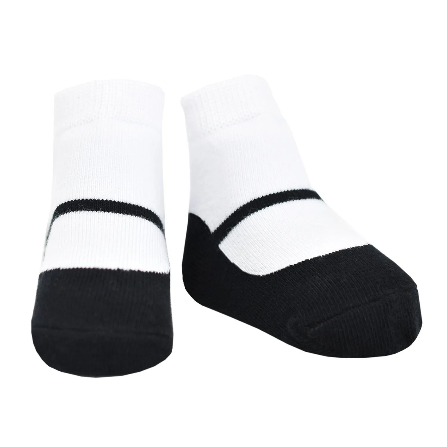 MARY JANE CLASSICS shoe-design socks. With anti-slip soles. 6 pairs. 0-12 months