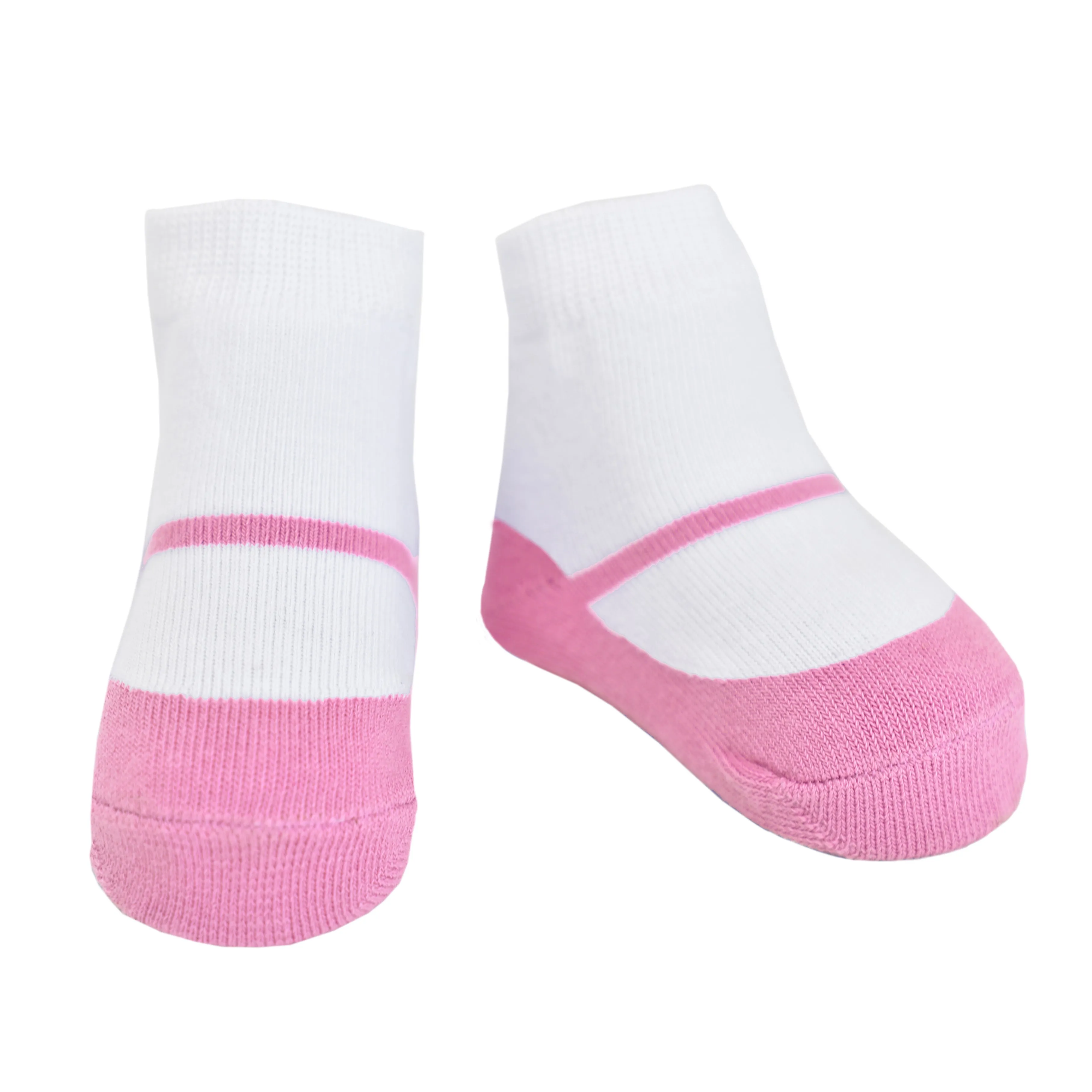 MARY JANE CLASSICS shoe-design socks. With anti-slip soles. 6 pairs. 0-12 months