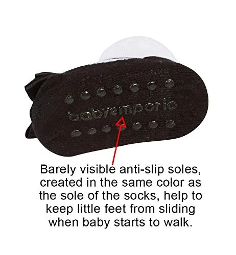 MARY JANE CLASSICS - shoe-design socks. With anti-slip soles. 6 pairs. 12-24 months