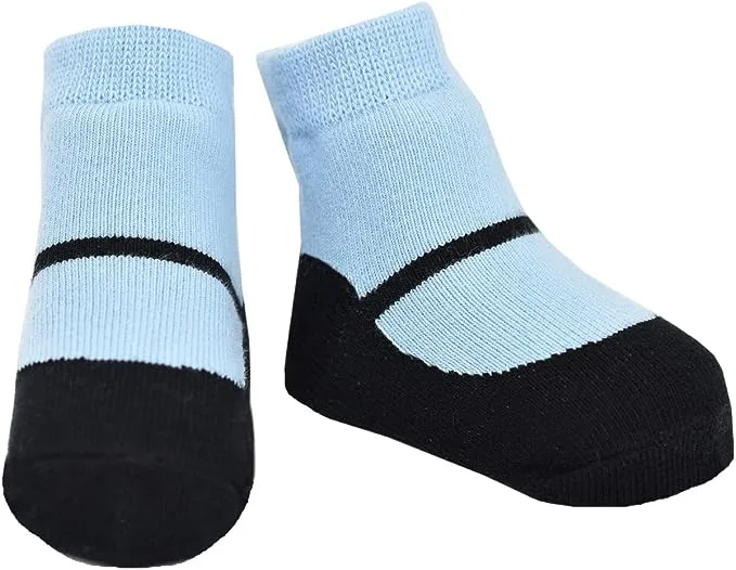 MARY JANE CLASSICS - shoe-design socks. With anti-slip soles. 6 pairs. 12-24 months
