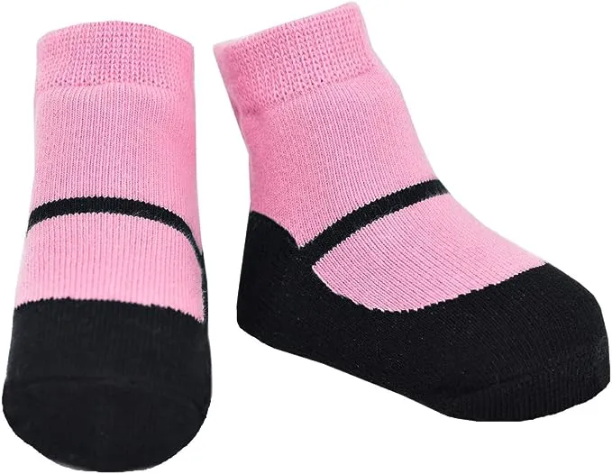 MARY JANE CLASSICS - shoe-design socks. With anti-slip soles. 6 pairs. 12-24 months