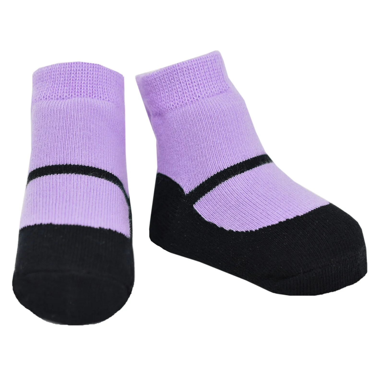 MARY JANE CLASSICS - shoe-design socks. With anti-slip soles. 6 pairs. 12-24 months
