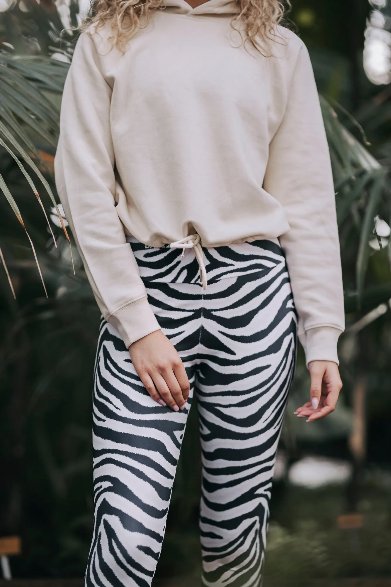 Natural Zebra High-Waisted Tights