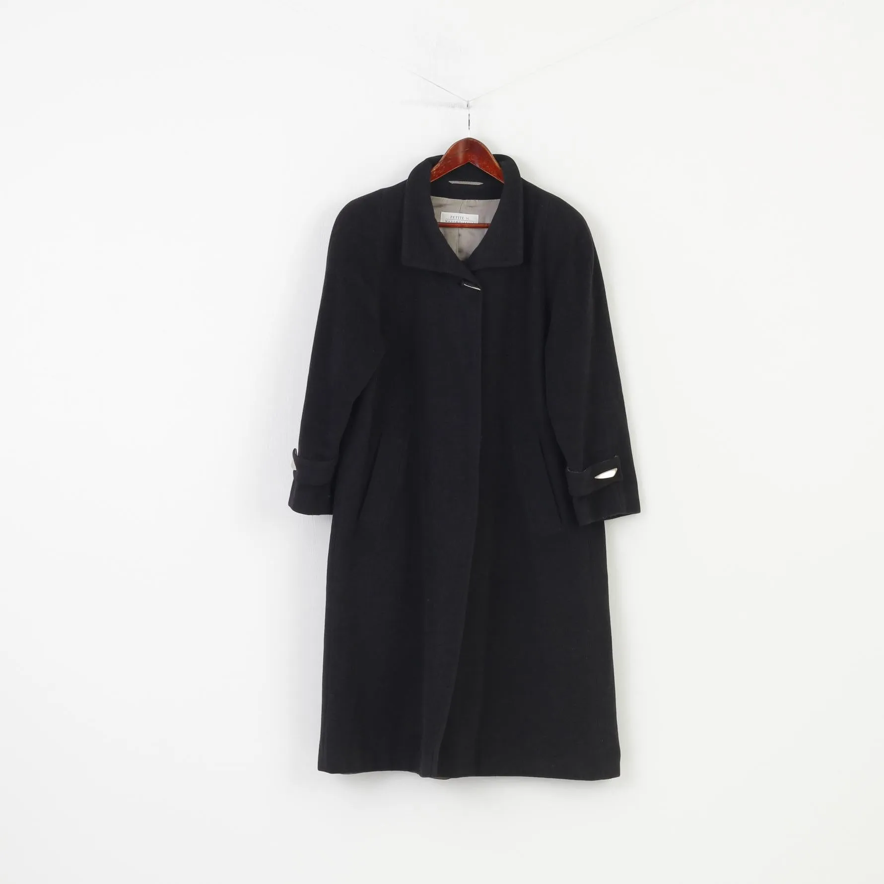 Petite M Mademoiselle Woman 12 S Coat Charcoal Vintage Petite Collar Shoulder Pads Top