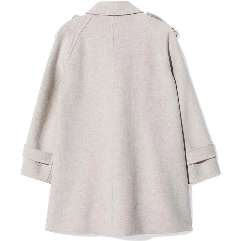 Plaid Double Woolen Wool Coat