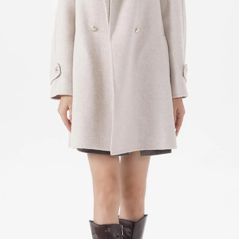 Plaid Double Woolen Wool Coat