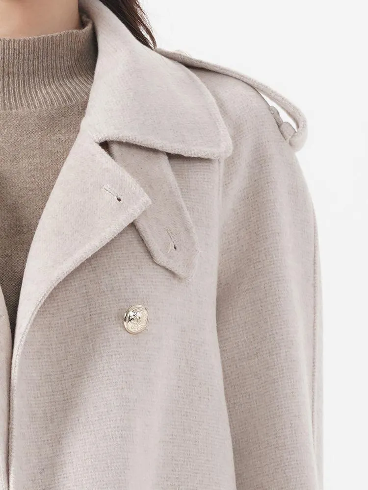 Plaid Double Woolen Wool Coat