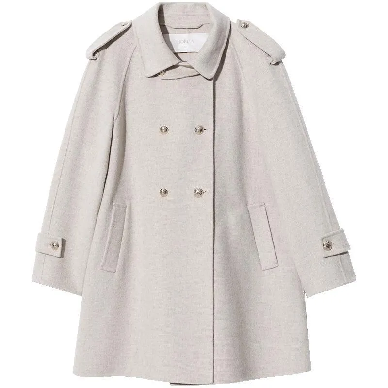 Plaid Double Woolen Wool Coat