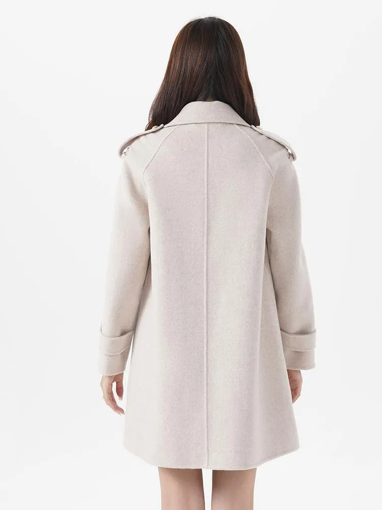 Plaid Double Woolen Wool Coat