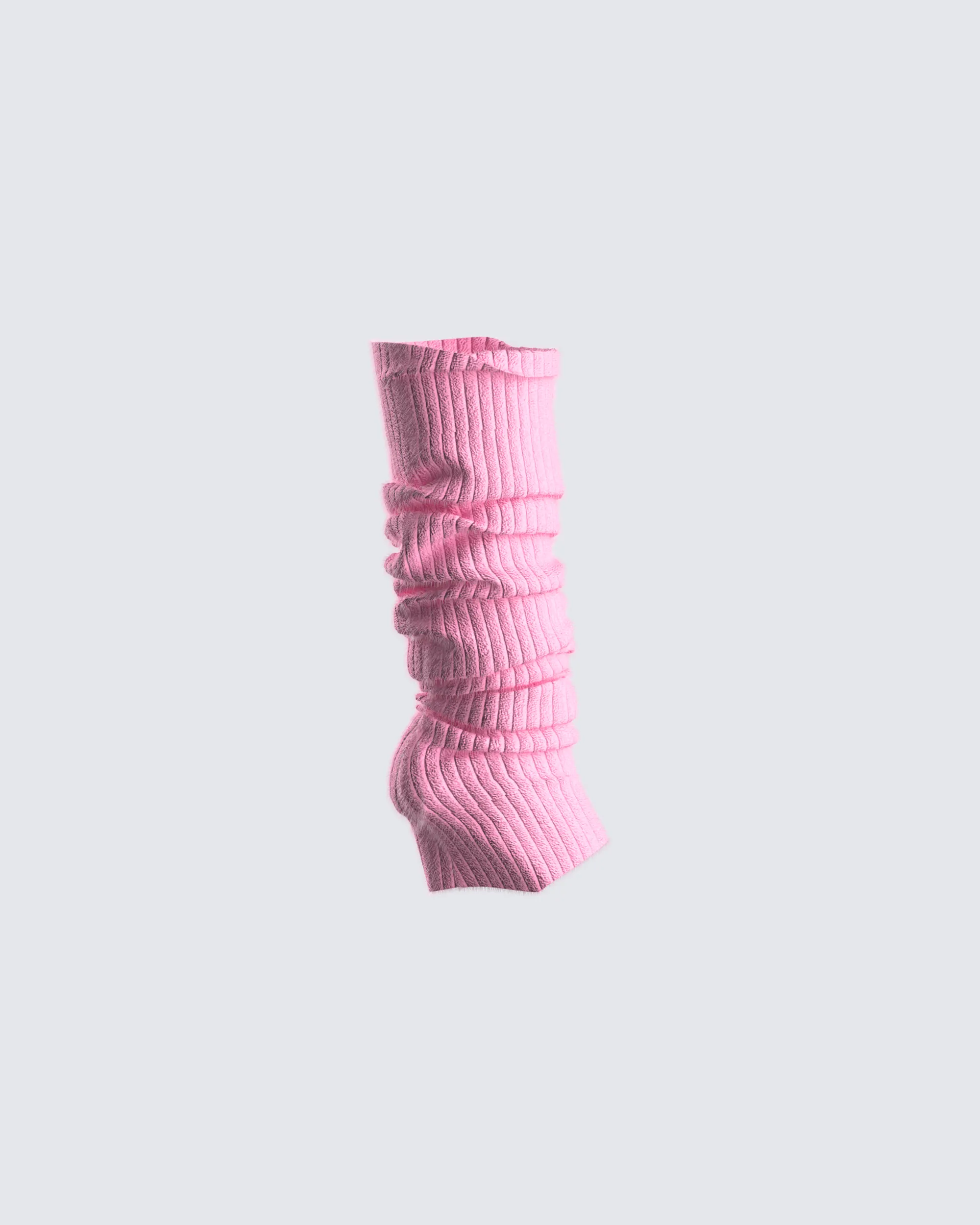 Pollie Pink Ribbed Leg Warmer