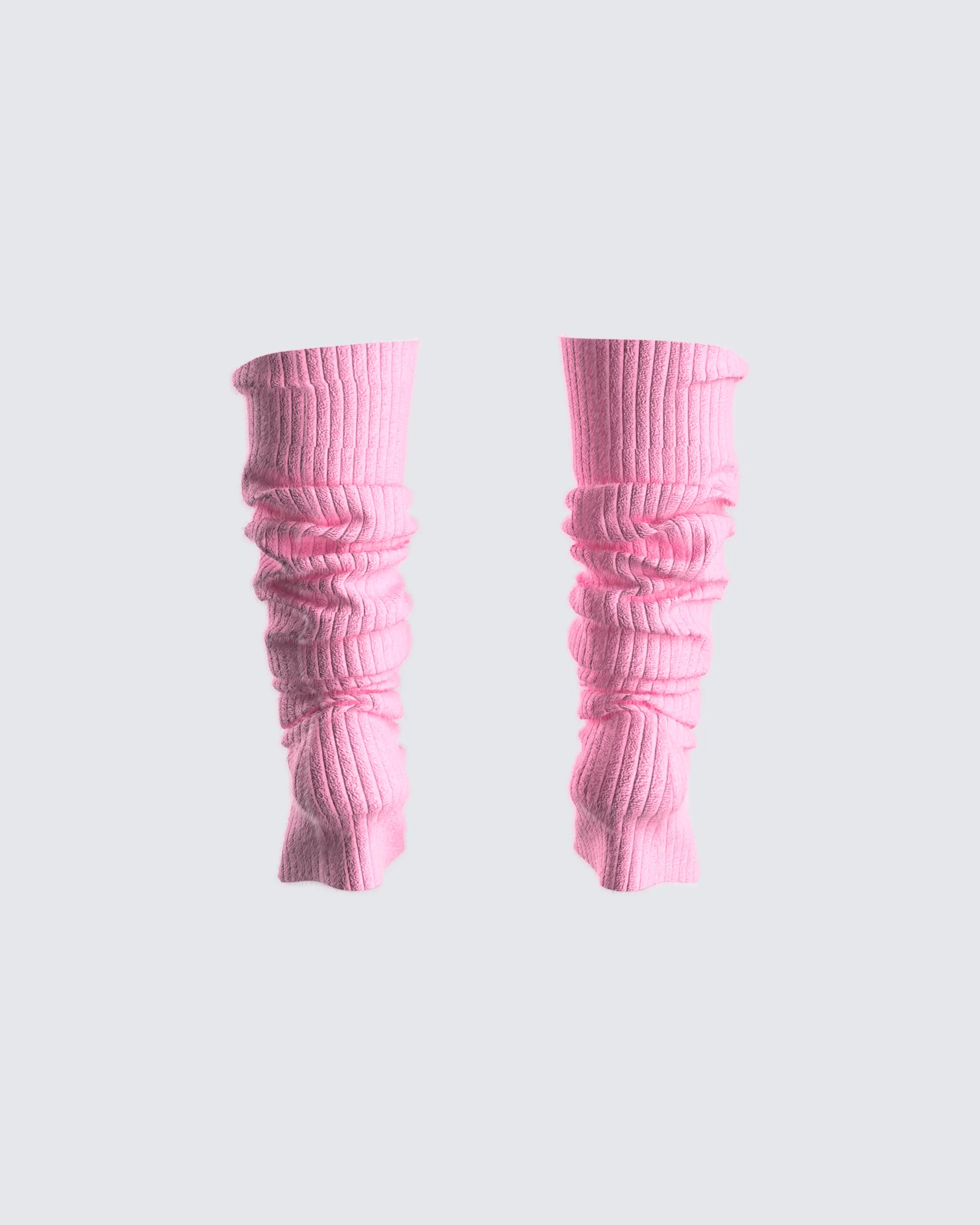 Pollie Pink Ribbed Leg Warmer