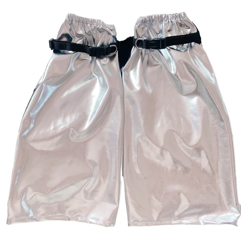 Silver Y2k leg warmers   leg bands