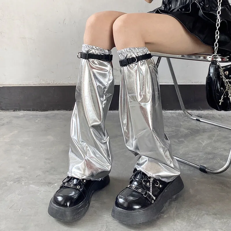 Silver Y2k leg warmers   leg bands