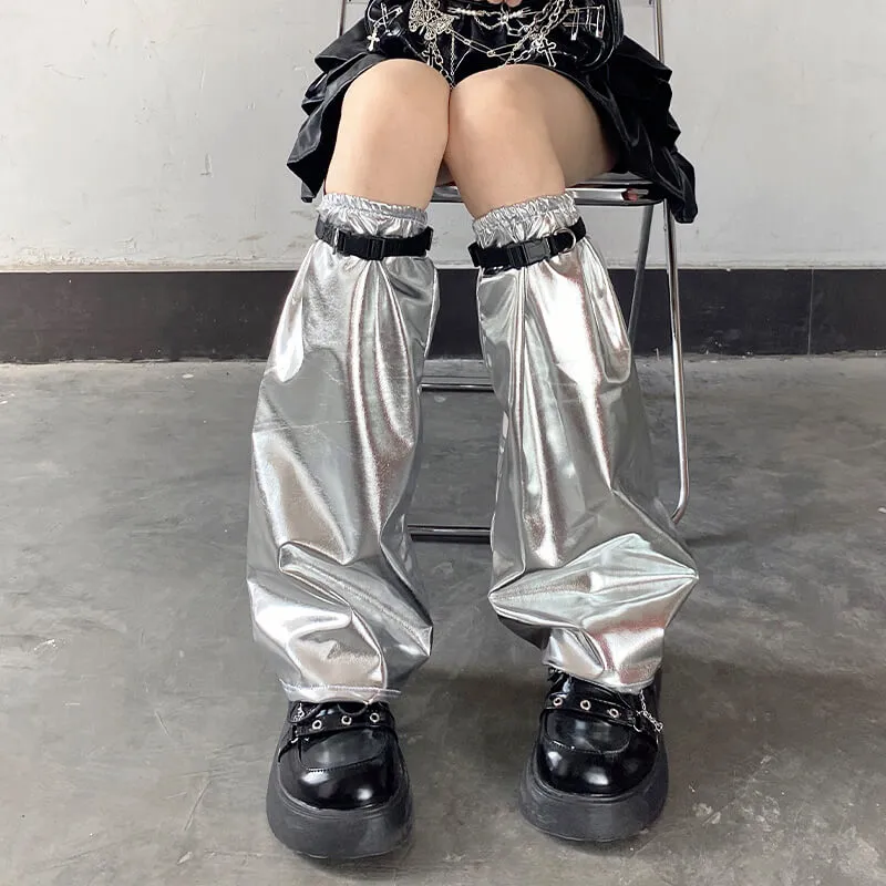Silver Y2k leg warmers   leg bands