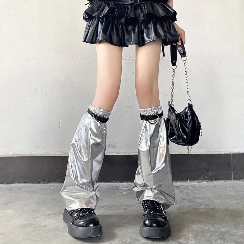 Silver Y2k leg warmers   leg bands