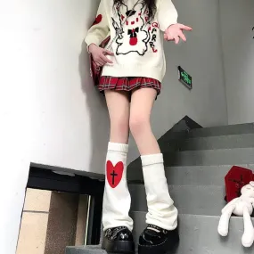 Skeleton punk leg warmers