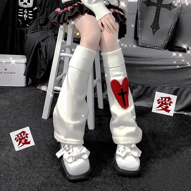 Skeleton punk leg warmers