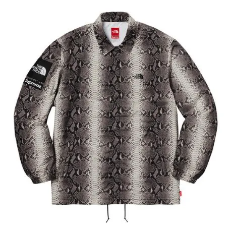 Supreme x The North Face - Snakeskin Print Coach's Jacket (Black)