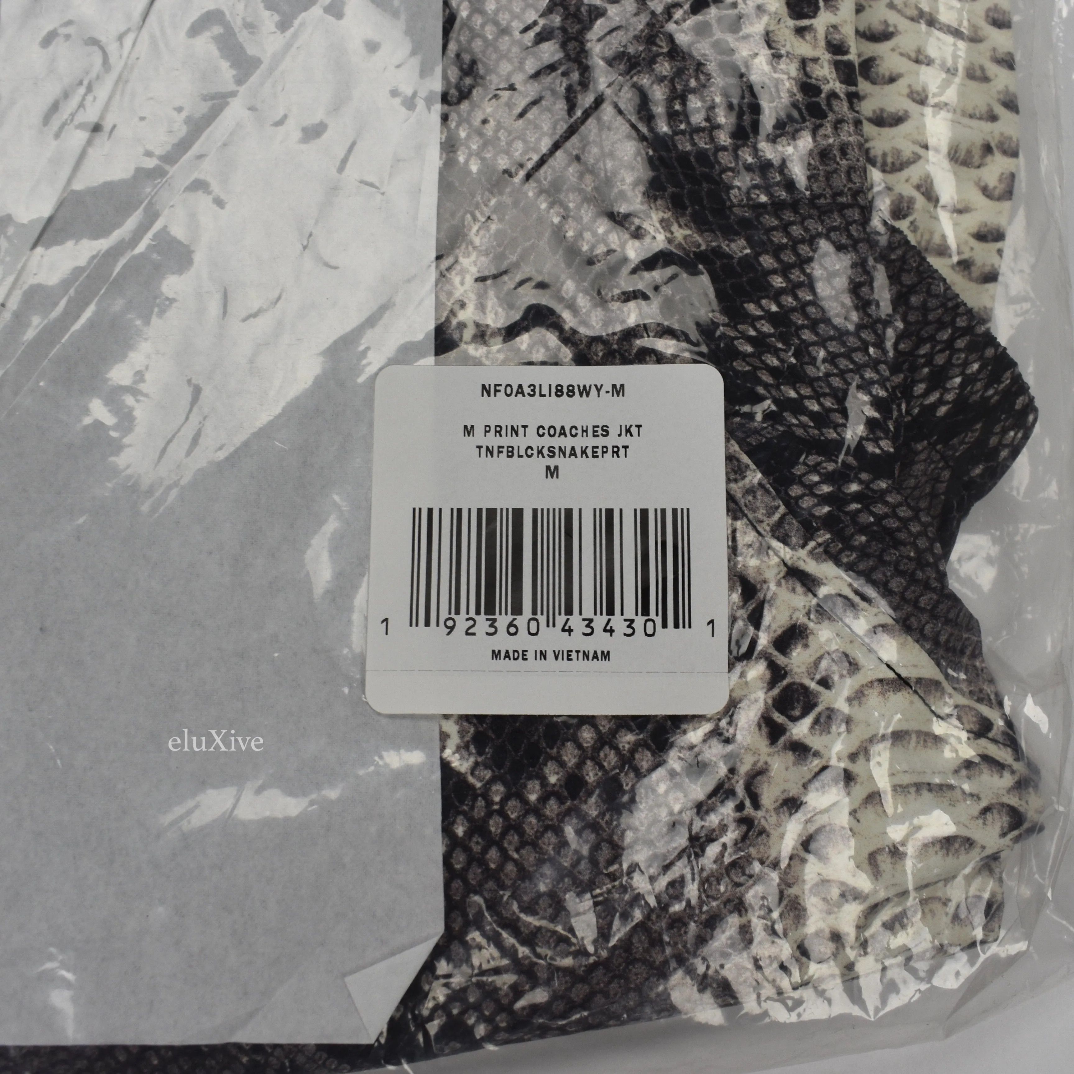 Supreme x The North Face - Snakeskin Print Coach's Jacket (Black)