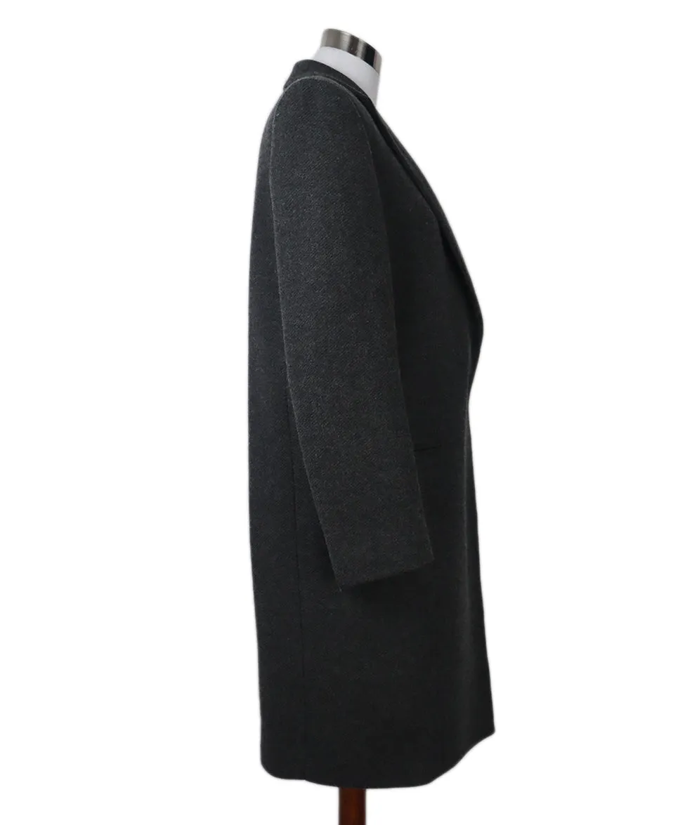 Theory Charcoal Wool Coat sz 8