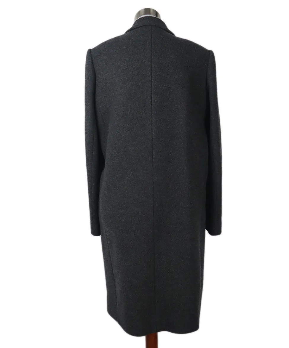 Theory Charcoal Wool Coat sz 8