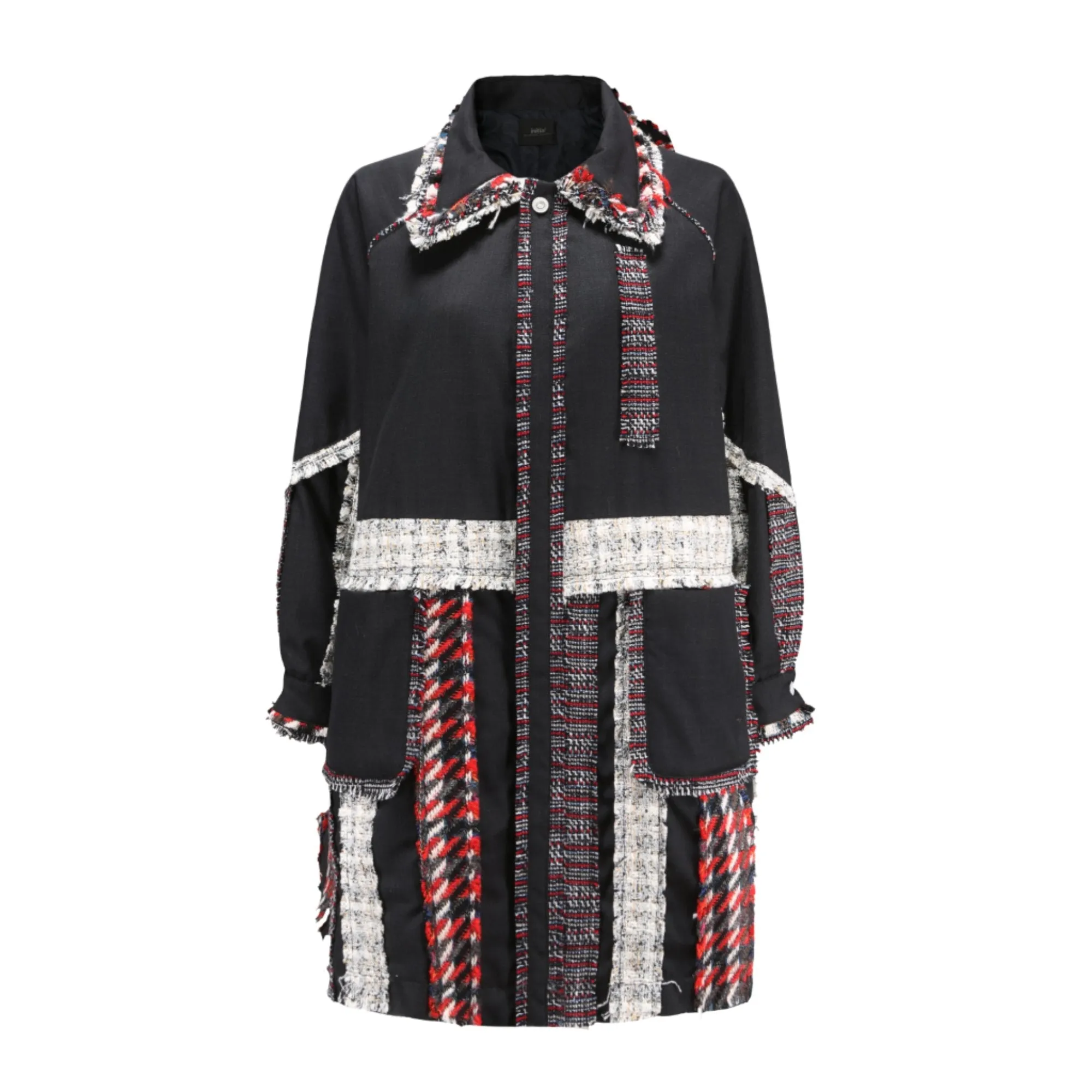 Women Fancy Tweed Coat - Pattern