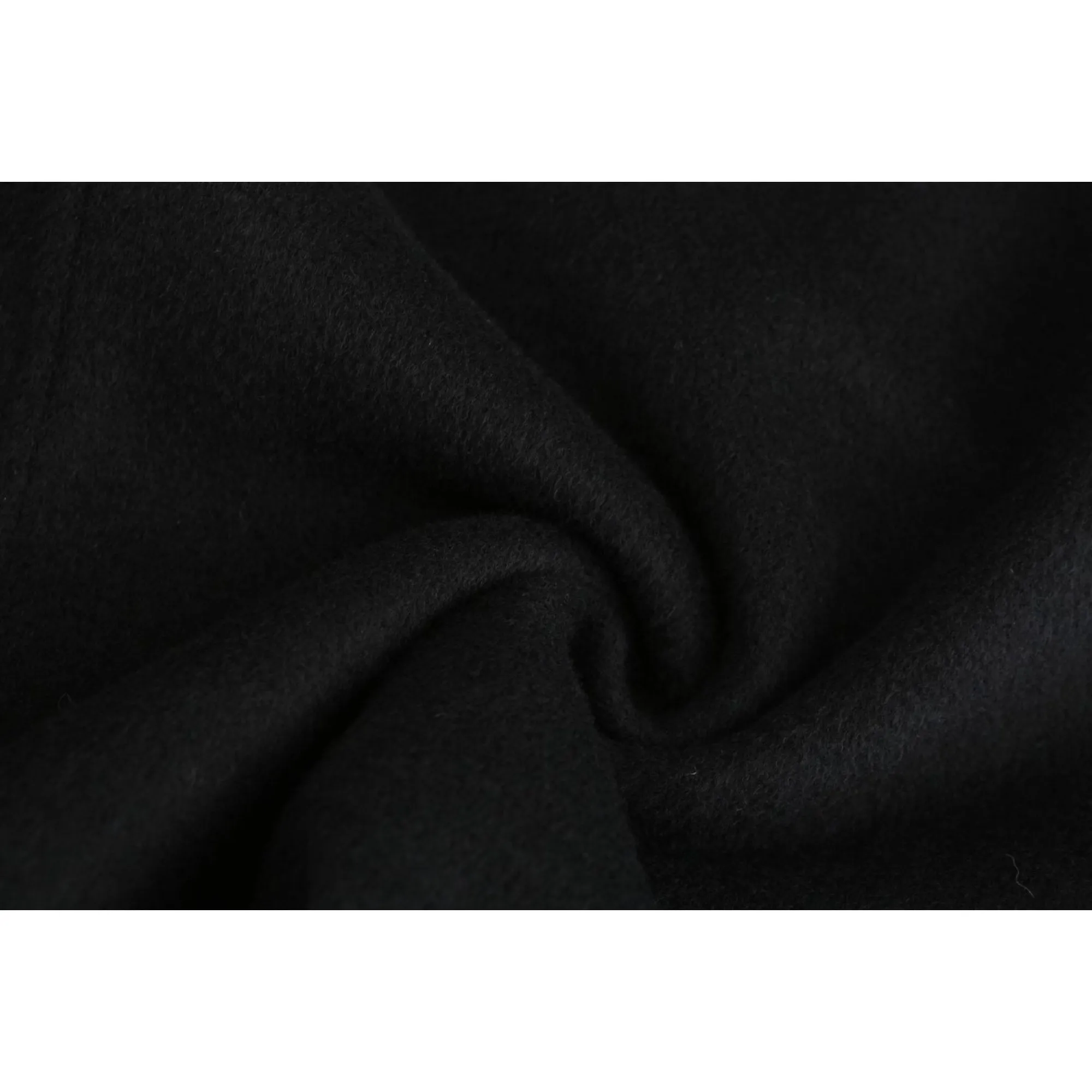 Women Notched Lapel Collar Coat - Black