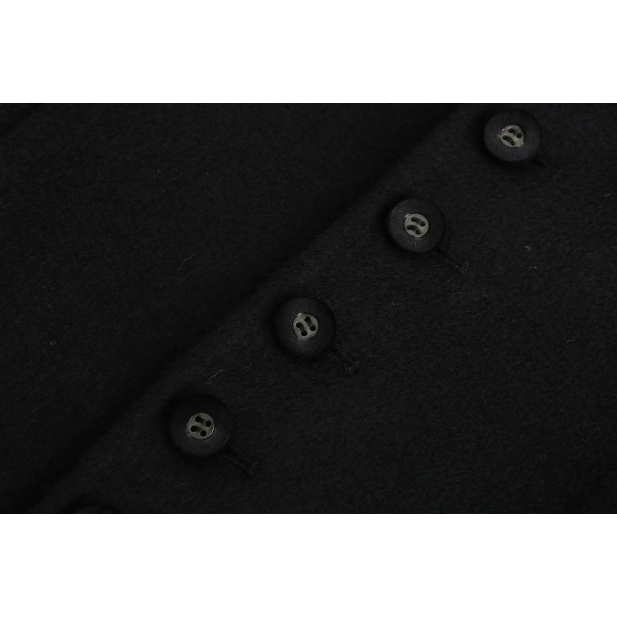 Women Notched Lapel Collar Coat - Black