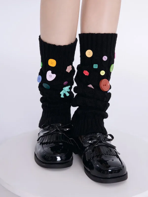y2k candy buttons leg warmers