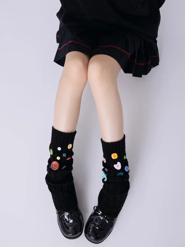 y2k candy buttons leg warmers